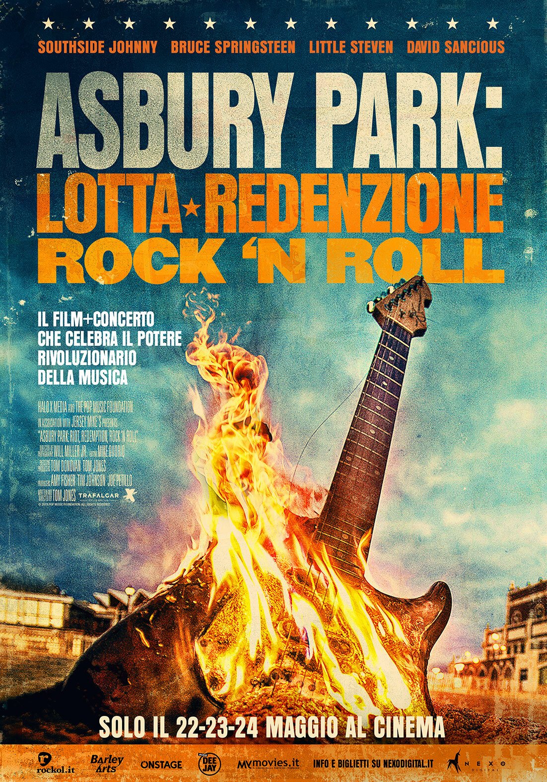 la locandina ufficiale del film Asbury Park: Lotta, Redenzione, Rock and Roll