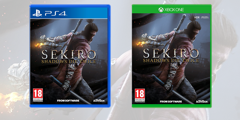 La boxart di Sekiro: Shadows Die Twice su PS4 e Xbox One