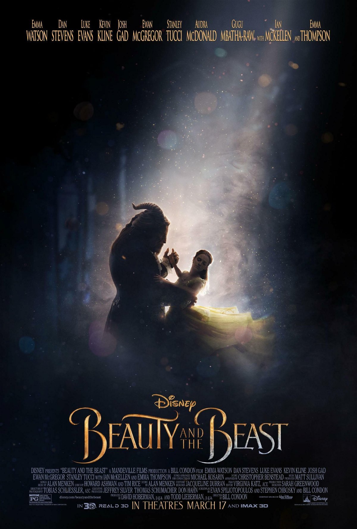 Belle e la Bestia nel poster ufficiale del live-action Disney
