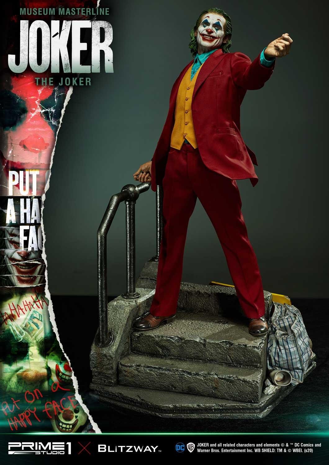 Un'immagine della statua di Joker di Prime 1 Studios e Blitzway