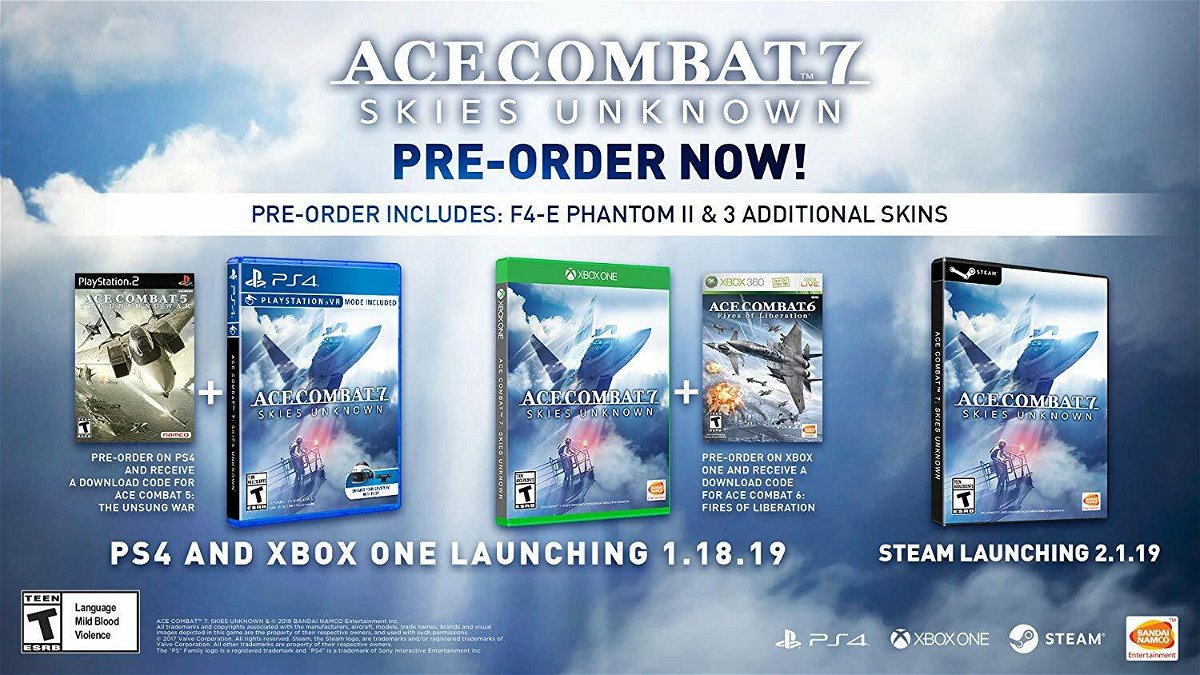 Ace Combat 7 in uscita su PC, PlayStation 4 e Xbox One