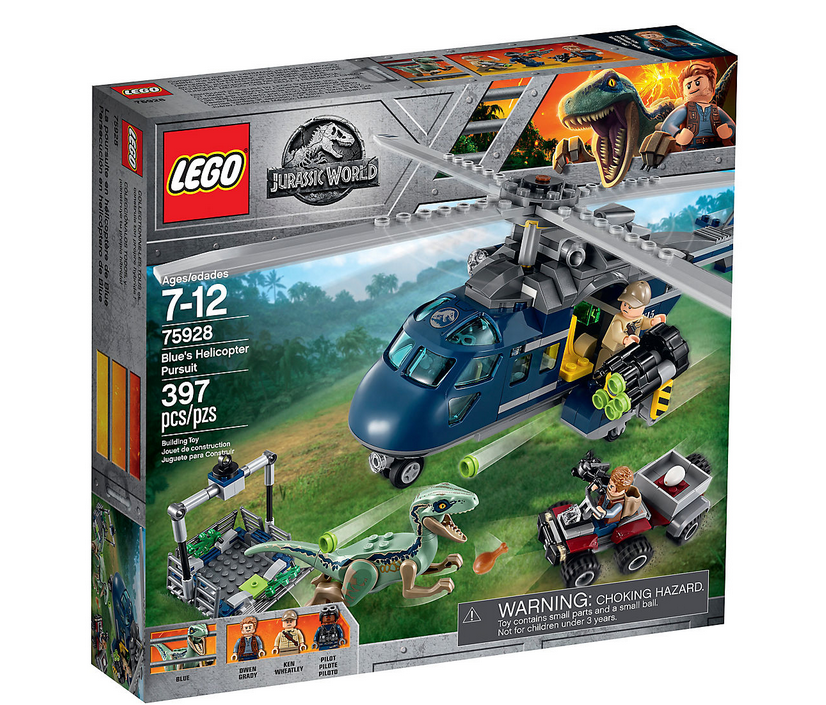 Dettagli del box del set LEGO Inseguimento sull'elicottero di Blue 