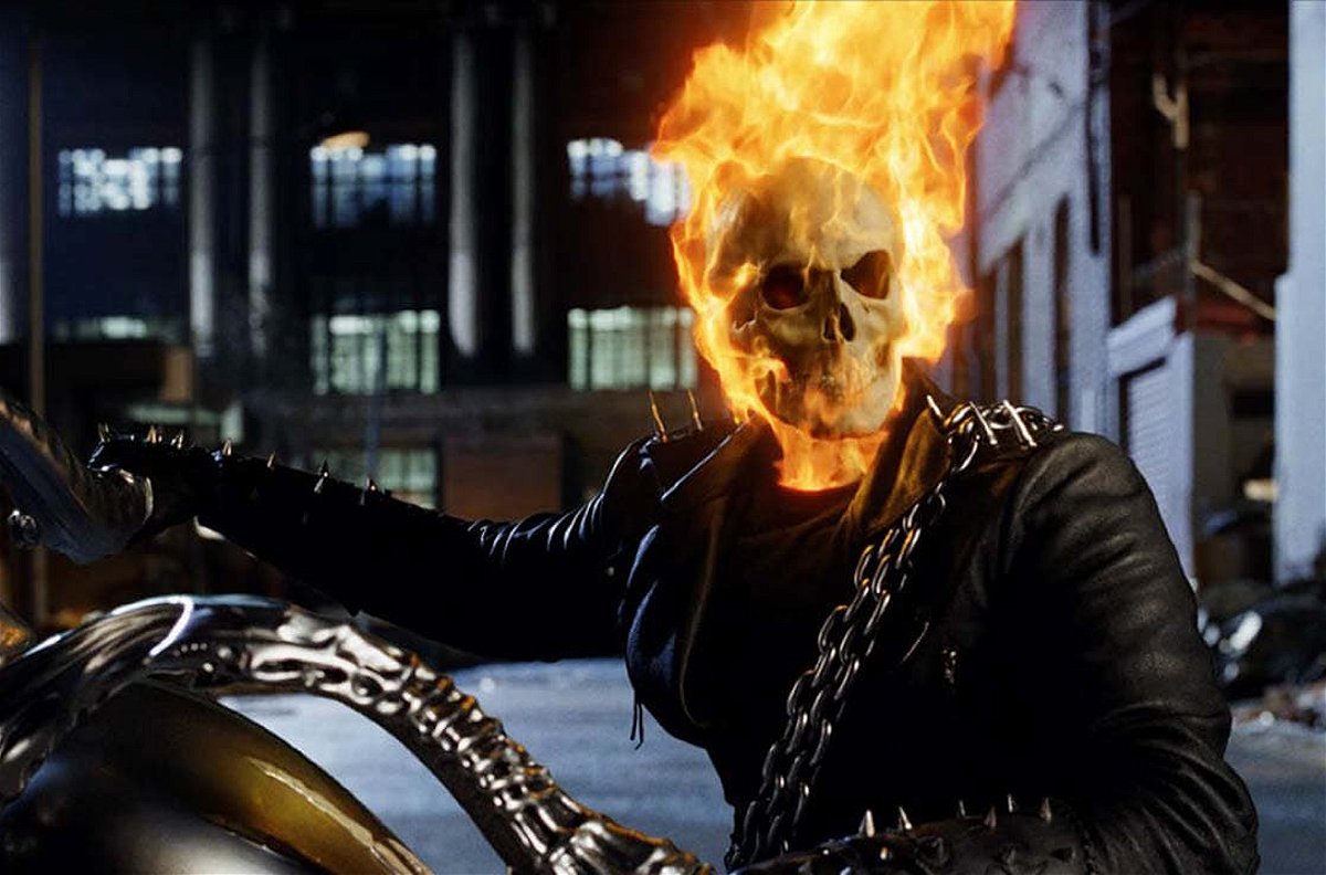 Una imagen de Ghost Rider en la película de 2007