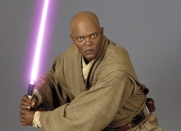 Il maestro Jedi interpretato da Mace Windu