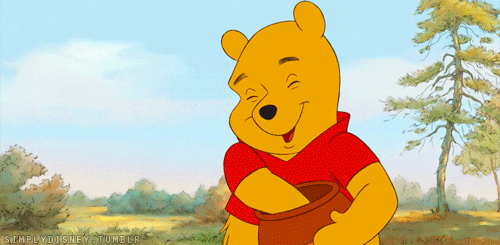 Clicca per vedere l'immagine originale Winnie the Pooh a corto di miele in una GIF