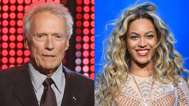  Clint Eastwood e la cantante Beyoncé 