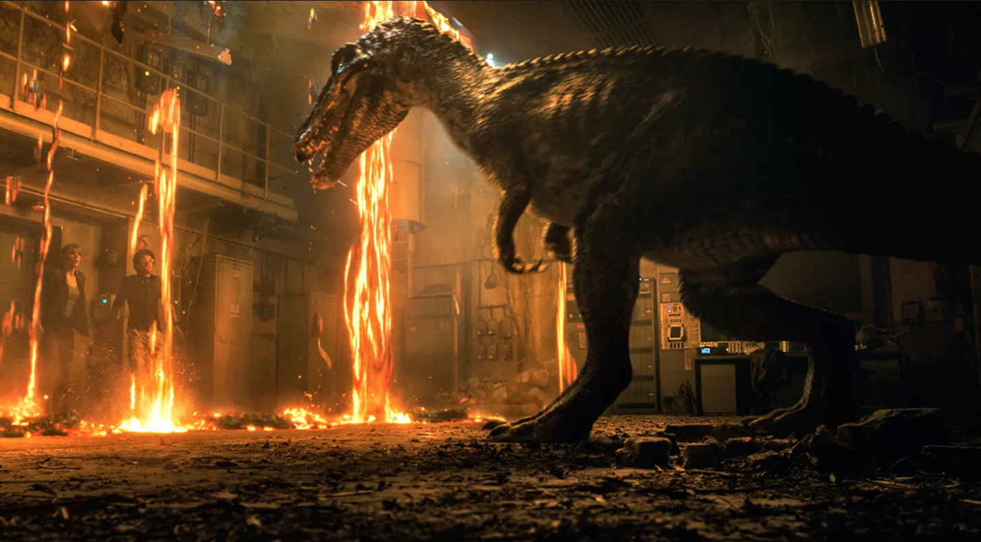 Clicca per vedere l'immagine originale Il Baryonyx in una scena del nuovo Jurassic World