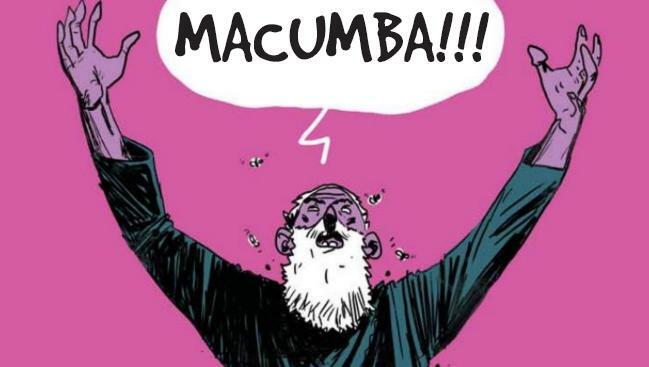 Una tavola tratta da macumba di Iacono Il barbone del fumetto Macumba di Iacono