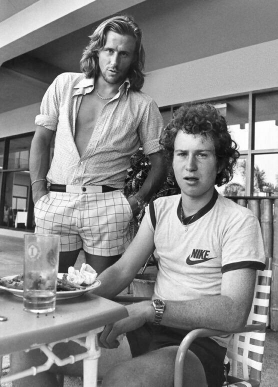 Borg e McEnroe in uno scatto di fine anni '70