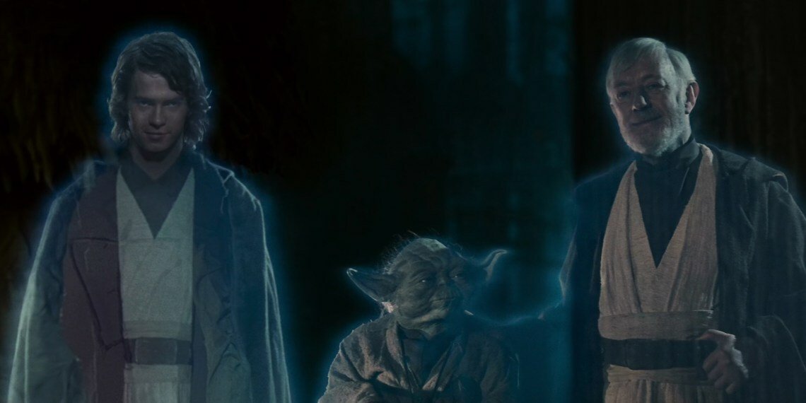 Anakin Skywalker, Yoda και Obi-Wan Kenobi στο φινάλε του Return of the Jedi
