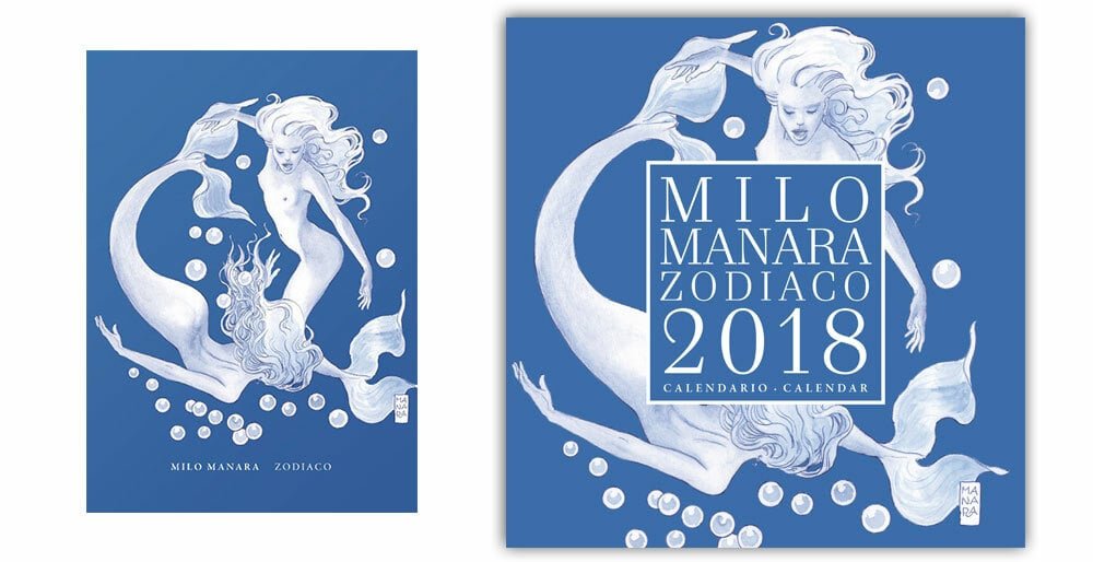 La cover dell'artbook e del Calendario dello Zodiaco di Milo Manara