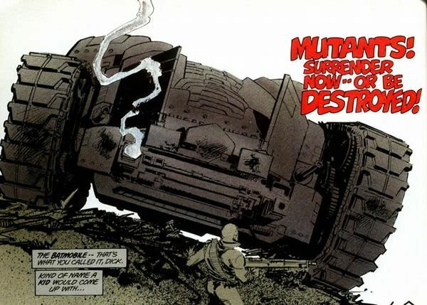 La Batmobile di Frank Miller disegnata come un carro armato gigante