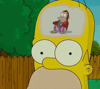 Clicca per vedere l'immagine originale La scimmia nel cervello di Homer Simposon