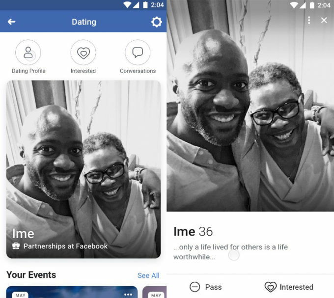 Clicca per vedere l'immagine originale Dettagli del nuovo profilo per dating online di Facebook