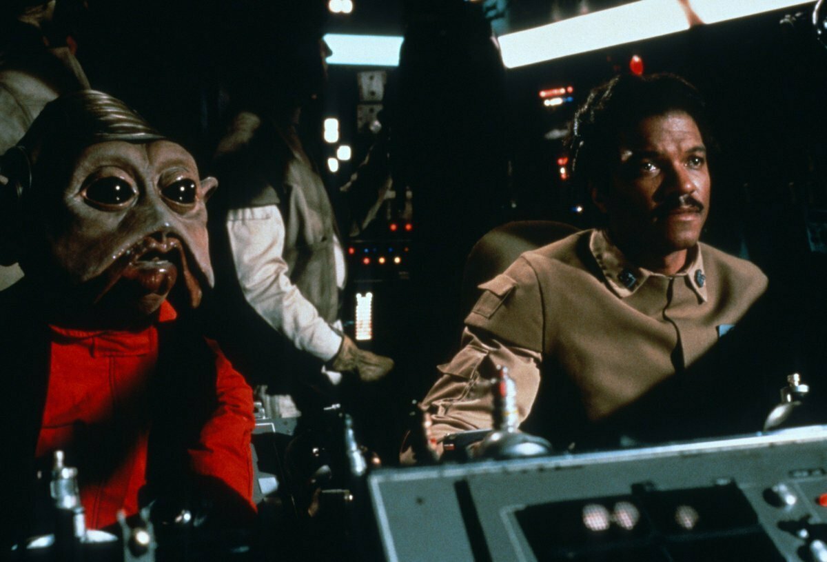 Billy Dee Williams in una scena del film Il ritorno dello Jedi