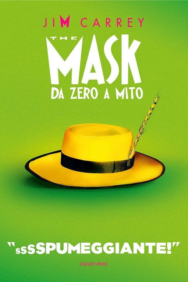 Il cappello di The Mask nel poster con sfondo verde