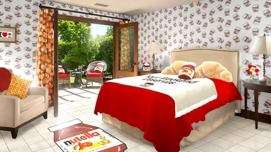 Clicca per vedere l'immagine originale La camera da letto dell'Hotella Nutella
