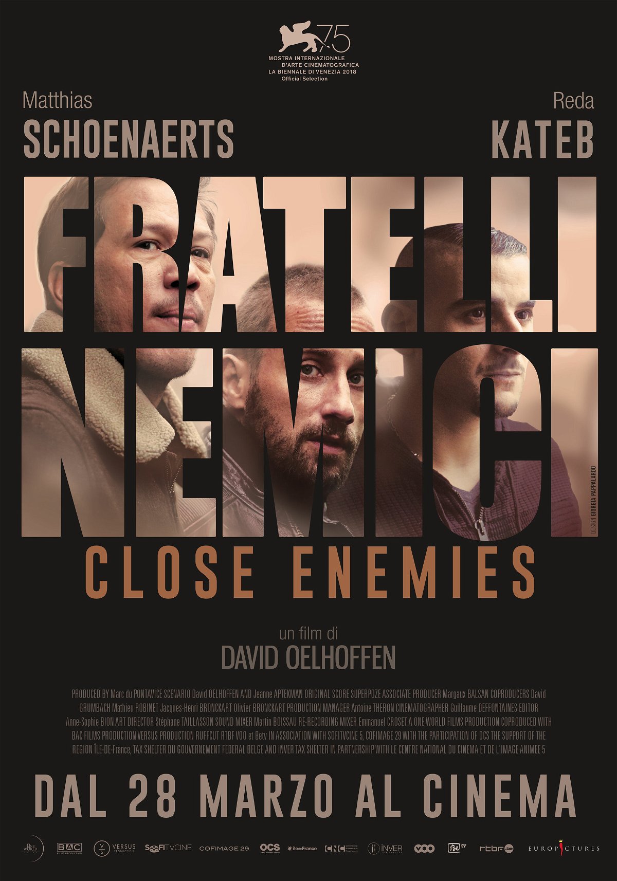 Il poster d Fratelli nemici, film con protagonista Matthias Schoenaerts