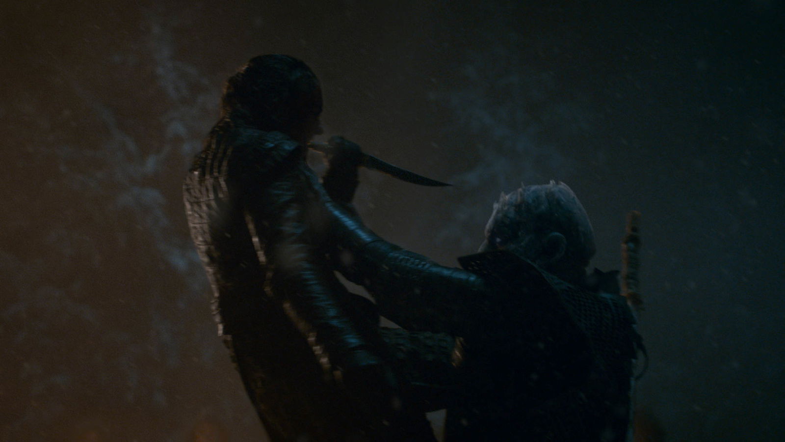 Clicca per vedere l'immagine originale La morte del Re della Notte per mano di Arya Stark in Game of Thrones