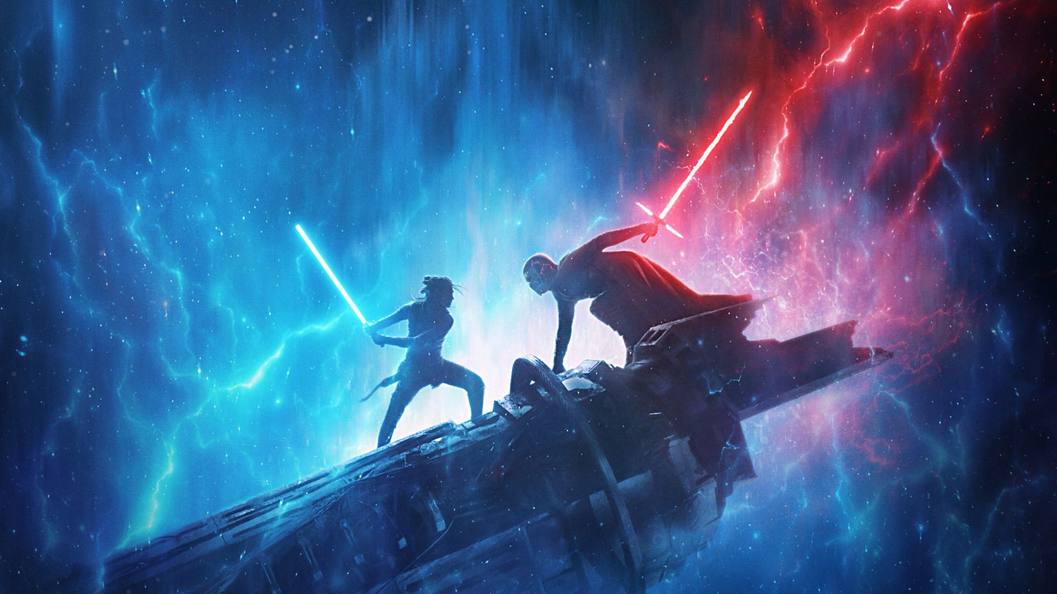 Star Wars: L'Ascesa di Skywalker dirà addio ai tre attori protagonisti Un'immagine promozionale di Star Wars: L'Ascesa di Skywalker