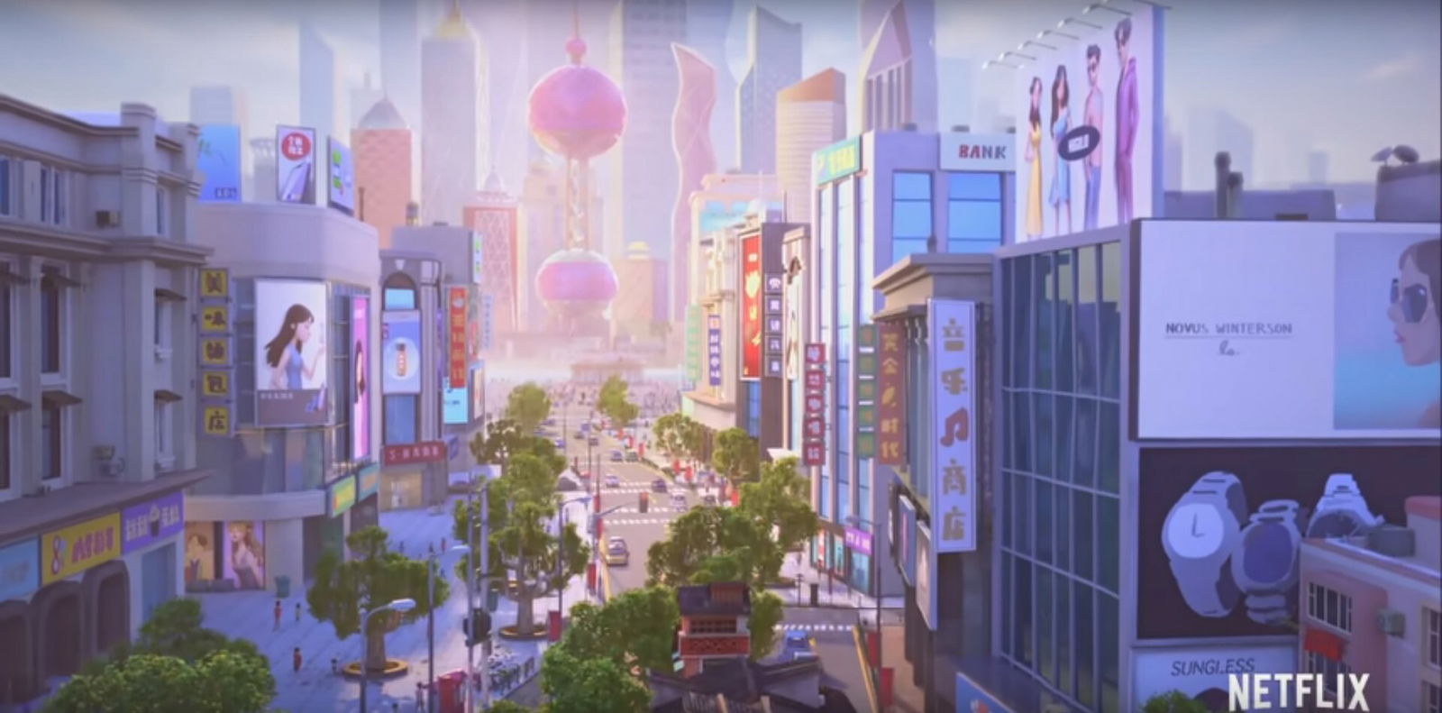 Clicca per vedere l'immagine originale Shanghai in una scena di Wish Dragon