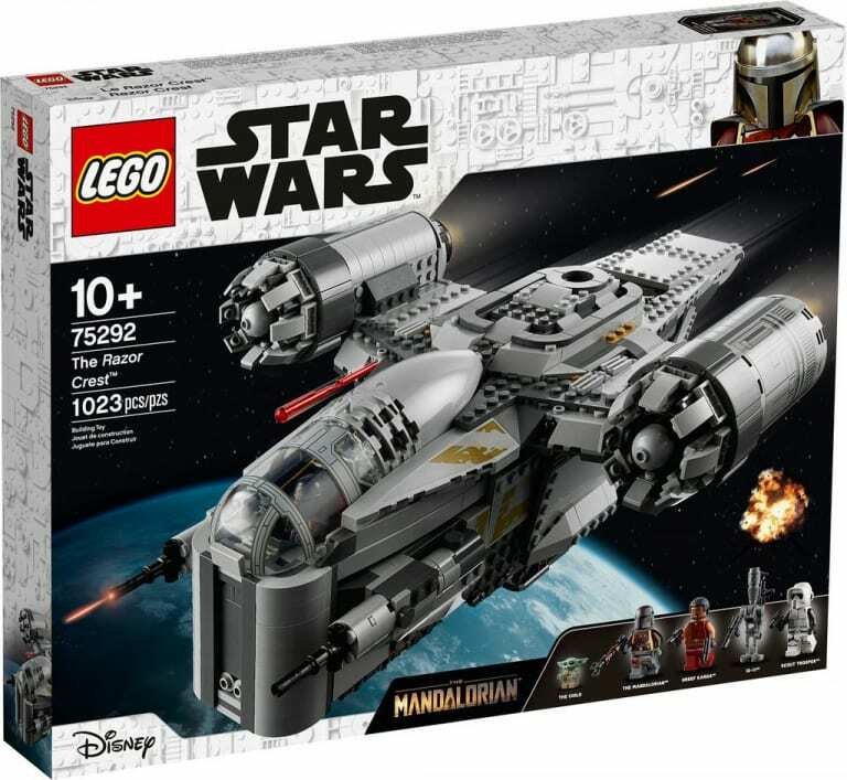 Il box del set LEGO che riproduce l'astronave di The Mandalorian