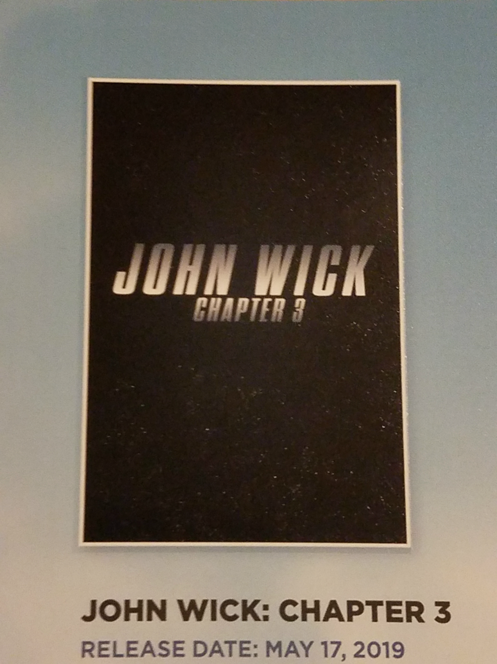 Il primo poster di John Wick 3