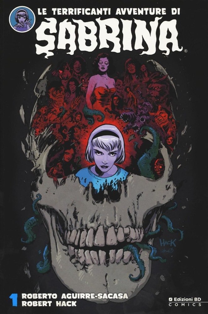 萨布丽娜第一卷的封面与黑色背景的主角