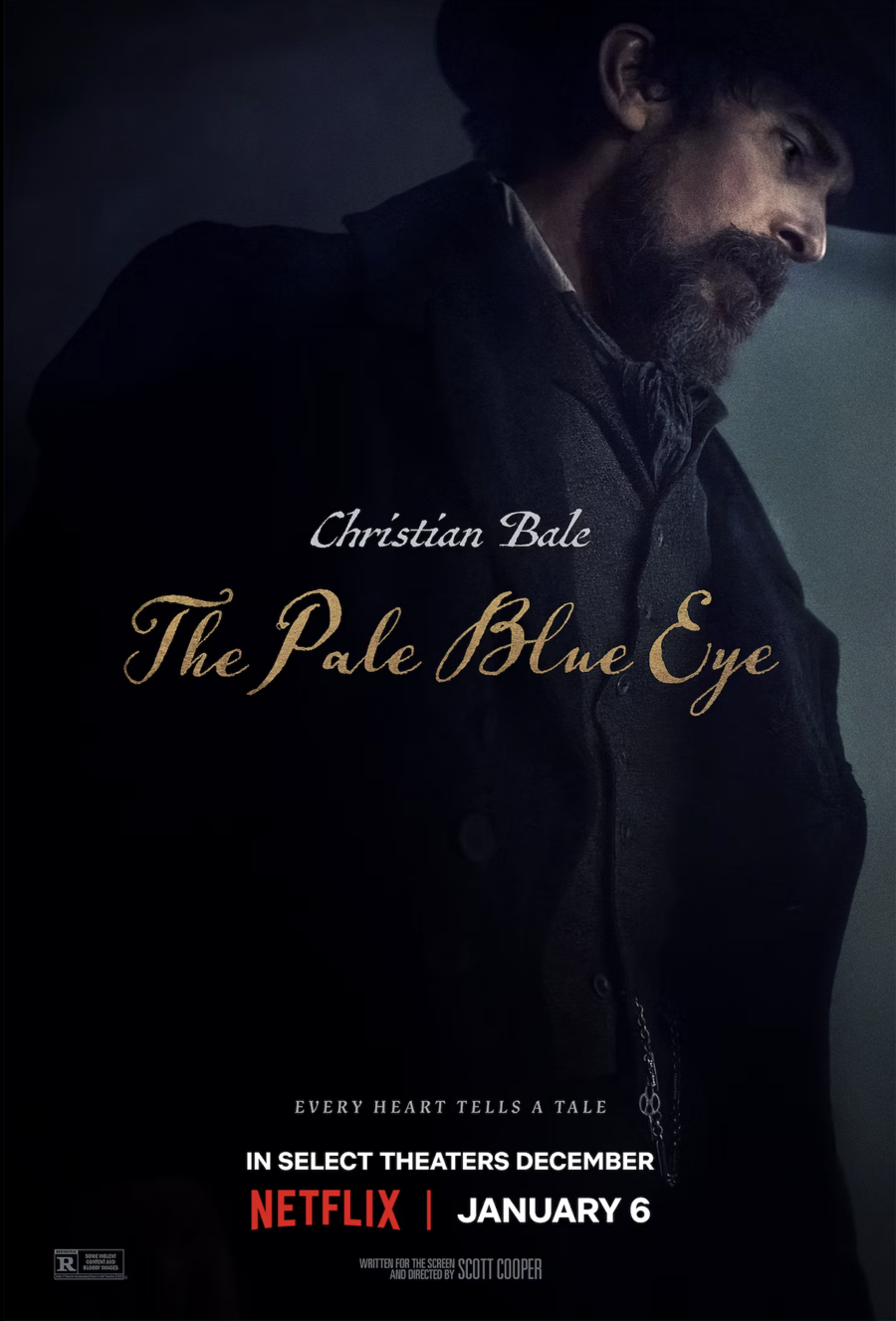 El ojo azul pálido - Los asesinatos de West Point | carteles | Christian Bale visto de lado