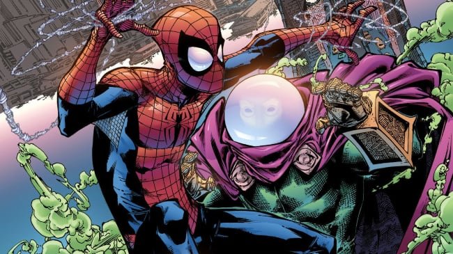 Copertina di Spider-Man VS Mysterio, un fumetto per scoprire il Maestro delle Illusioni
