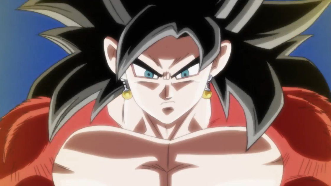 Portada de Dragon Ball Heroes: Super Saiyan 4 Vegetto aparece en batalla