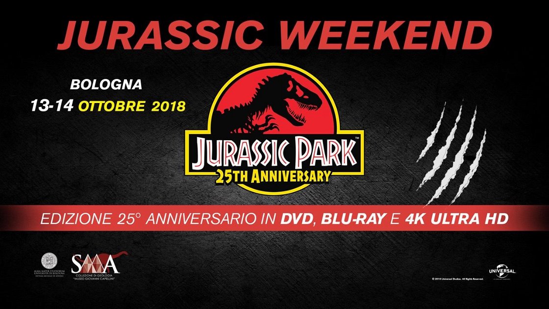 Copertina di 25 anni di Jurassic Park: la mostra al Museo Giovanni Capellini di Bologna il 13 e 14 ottobre