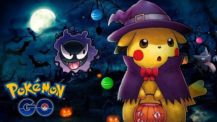 Pokémon GO 封面,如何在万圣节用女巫帽捕捉皮卡丘