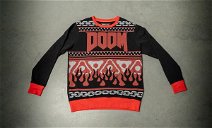 Copertina di Bethesda augura un caldo Natale con il maglione ufficiale di Doom