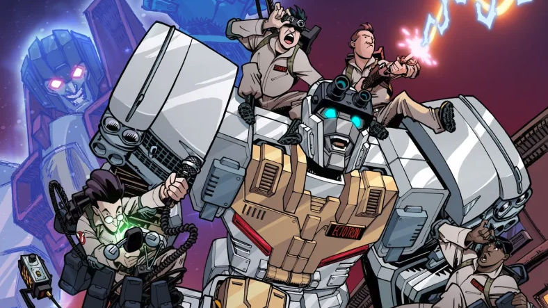 Copertina di La serie a fumetti crossover Ghostbusters e Transformers è in arrivo