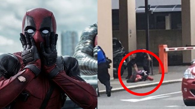 Copertina di Deadpool arrestato a Lugano (dopo essere stato scambiato per Spider-Man)