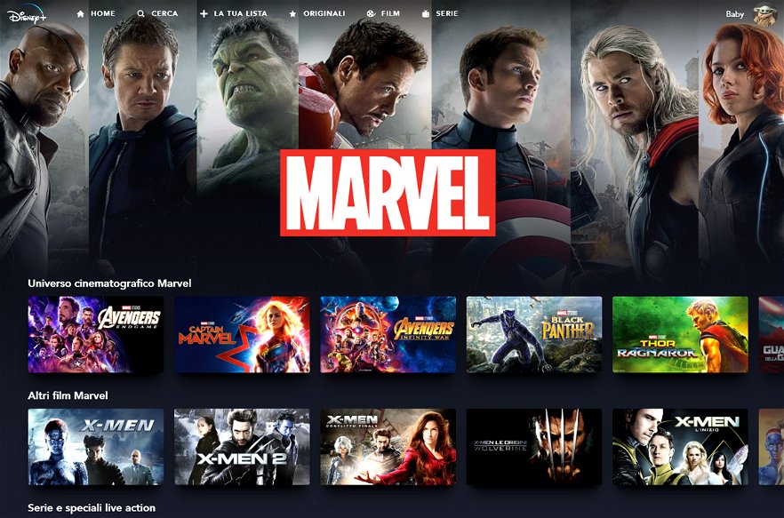 Copertina di Marvel, tutti i film e le serie TV in catalogo su Disney+