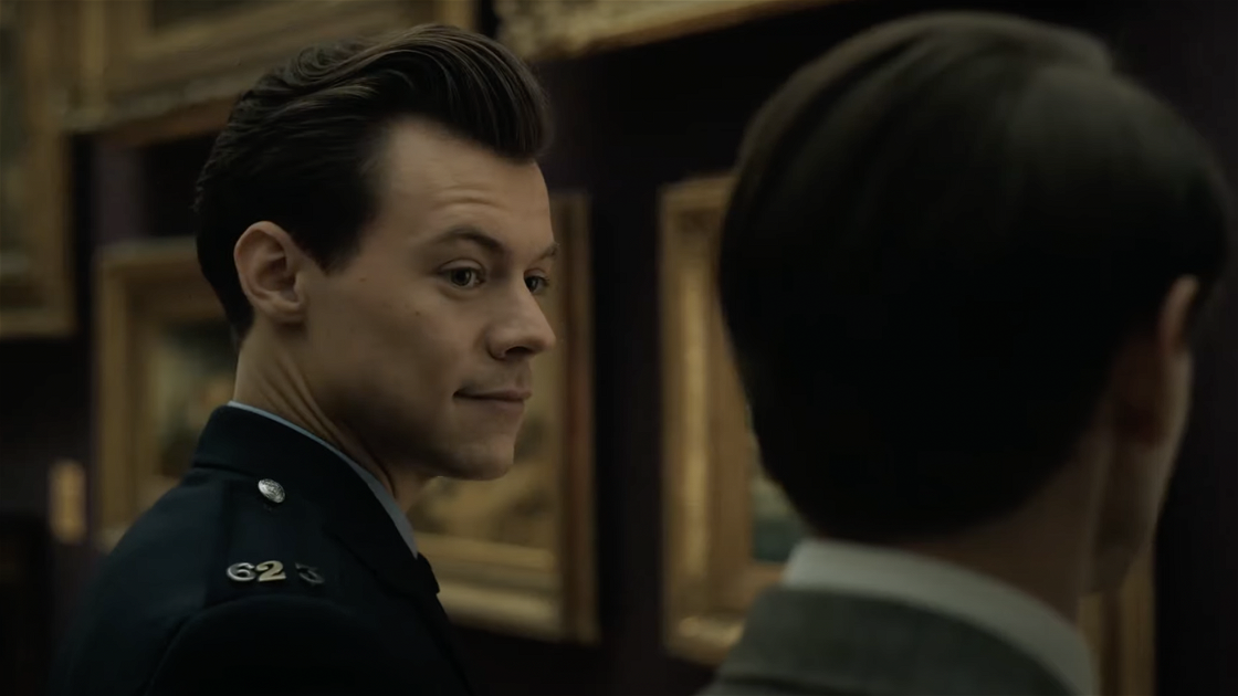 Copertina di Harry Styles ha un amore proibito nel trailer di My Policeman
