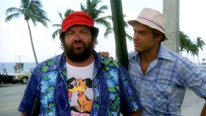 Copertina di Pari e dispari, la soundtrack del film con Bud Spencer e Terence Hill