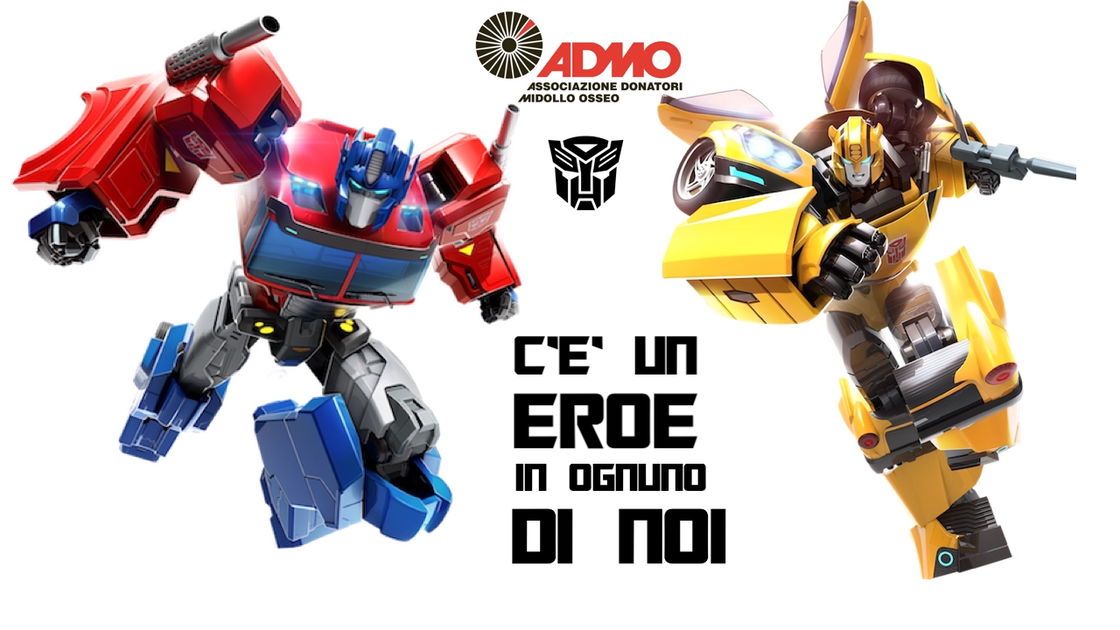 Copertina di I Transformers insieme ad ADMO per sostenere i donatori di midollo osseo