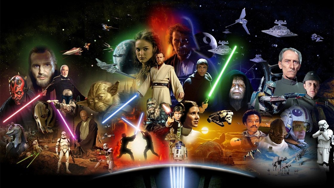 Obálka Star Wars: všechny filmy a televizní seriály a pořadí, ve kterém je sledovat