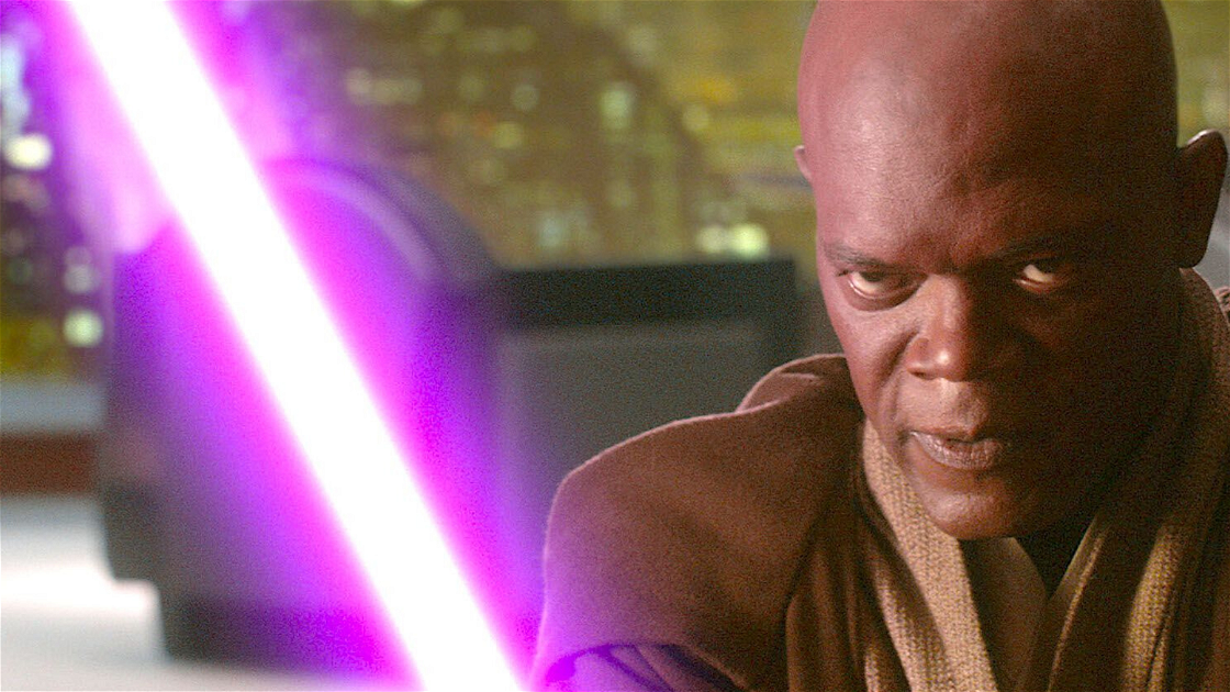 Copertina di Star Wars: perché la spada laser di Mace Windu è viola?
