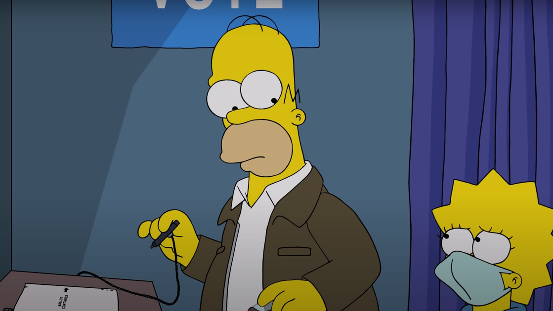 Copertina di Le apparizioni di Joe Biden ne I Simpson