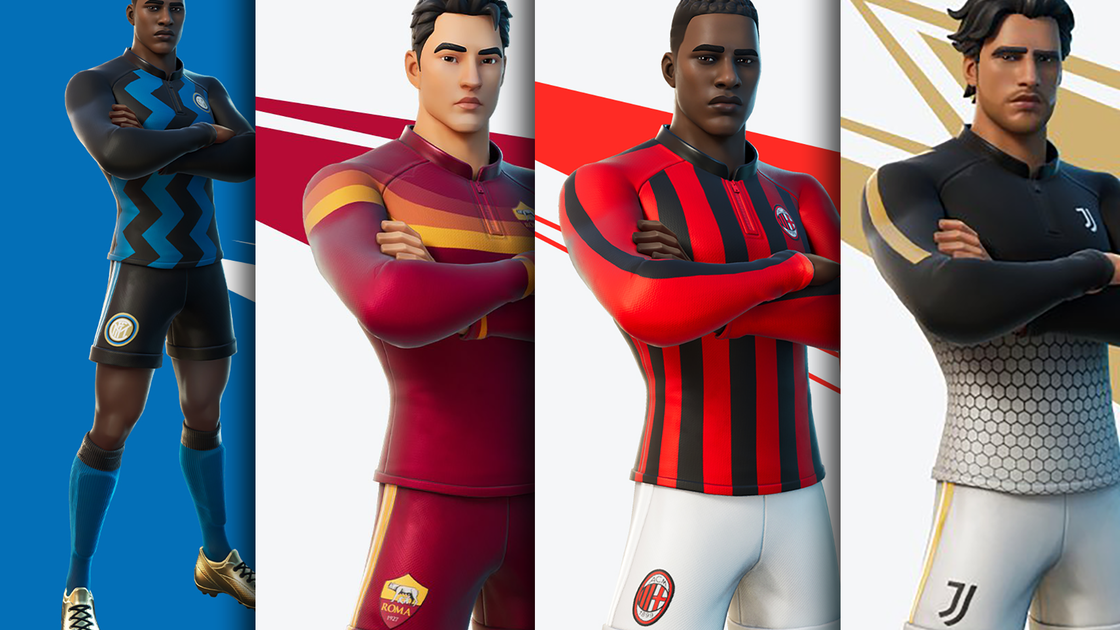 Copertina di Fortnite incontra la Serie A: le divise di Inter, Roma, Milan e Juve diventano skin