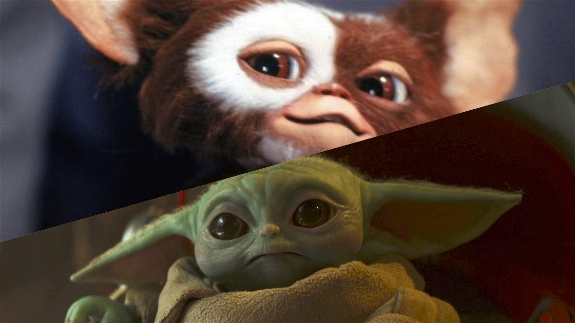 Obálka filmu Ředitel Gremlins obviňuje: "Baby Yoda? Ukradené a bez ostychu zkopírované"