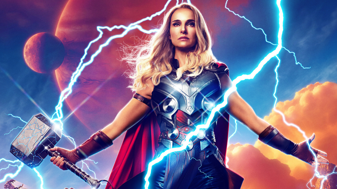 Copertina di Marvel usa un vecchio trucco per rendere Natalie Portman più alta in Thor 4