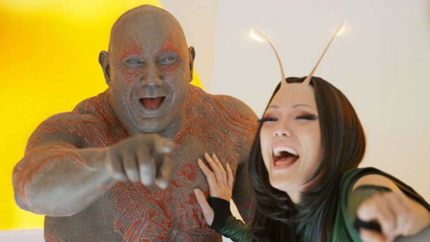 Copertina di Guardiani della Galassia: Bautista e Gunn hanno un'idea per uno spin-off su Drax e Mantis