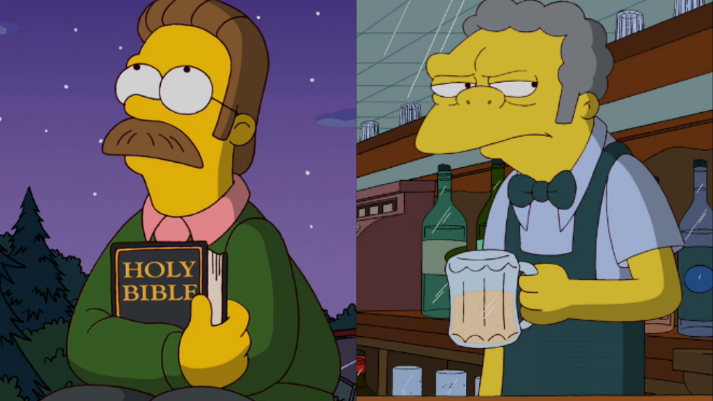 Copertina di #MyAnimation: Boe e Ned Flanders dei Simpson in sfida. Chi vincerà?
