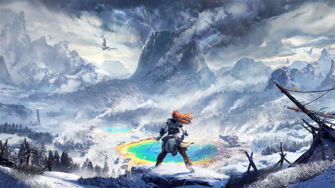 Copertina di Horizon Zero Dawn: The Frozen Wilds, il nuovo trailer svela la data di uscita del DLC
