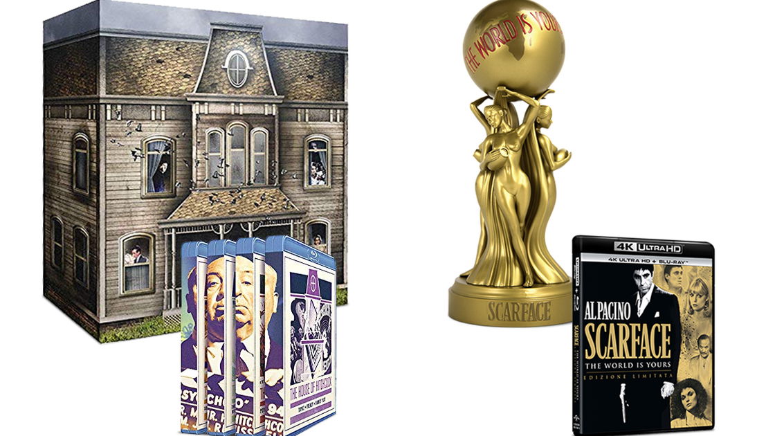 Copertina di House of Hitchcock Collection e Scarface Gold Edition: due uscite speciali